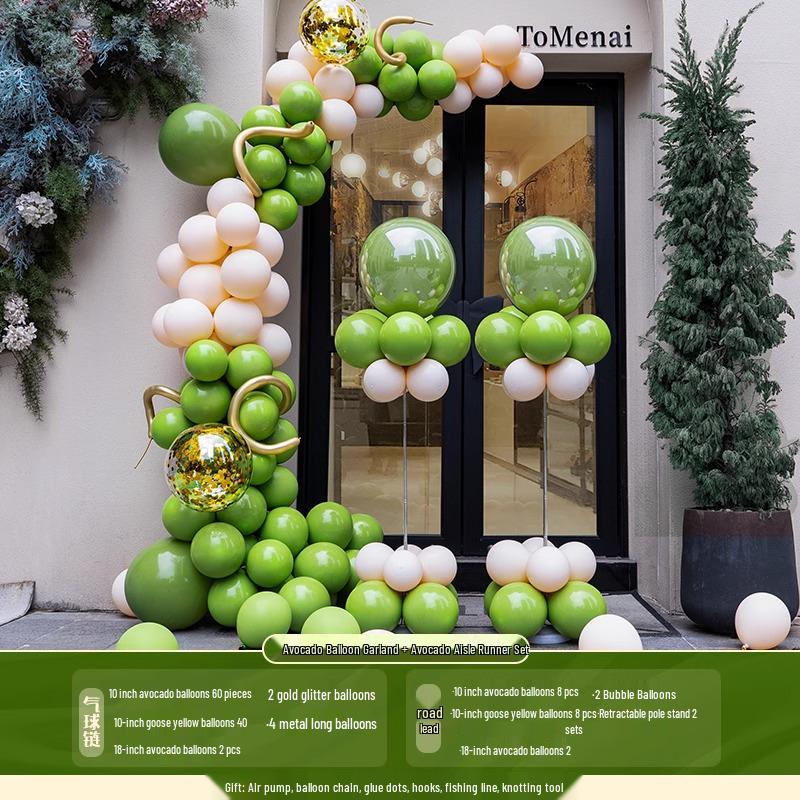 Graduation & Event Balloon Arch Decoration for Yoga Studio or Storefront Background