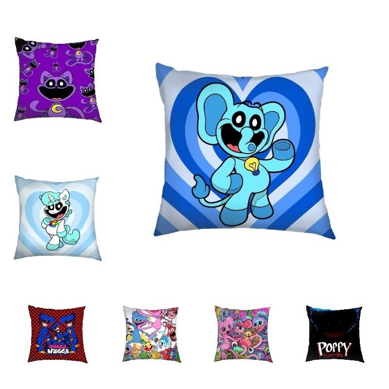 Cartoon Stern Benutzerdefiniertes Logo Zuhause Sofa Quadratischer Kissenbezug 35x35 Geometrisch Abstrakt Rot