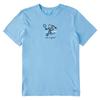 Das Leben ist gut. Herren Jump Tennis Jake Kurzarm Crusher T-Shirt, Cool Blue
