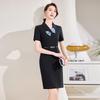Teluoman Women's Professional Short-Sleeve Uniform Dress