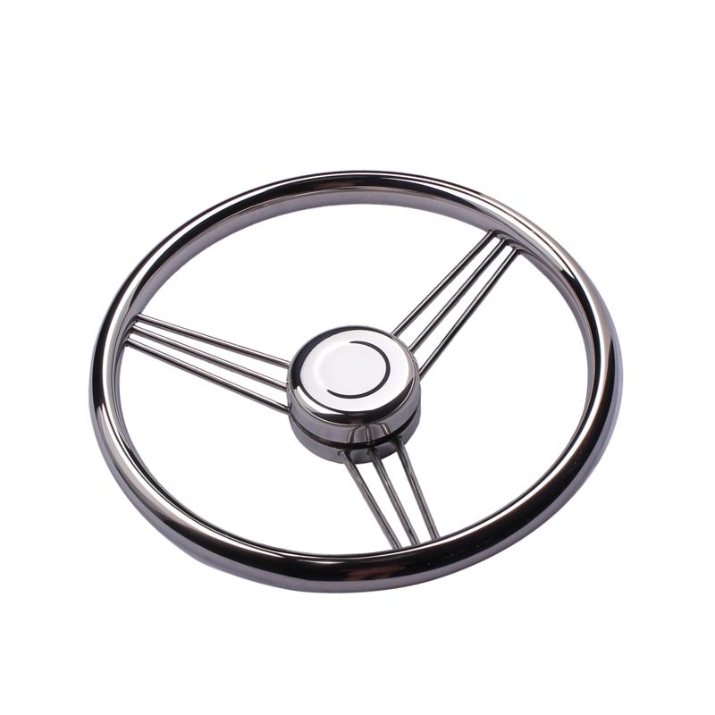 Boat Accessories Steering Wheel Stainless Steel 9 Spoke Knurling 13-1/2'' For Marine Yacht