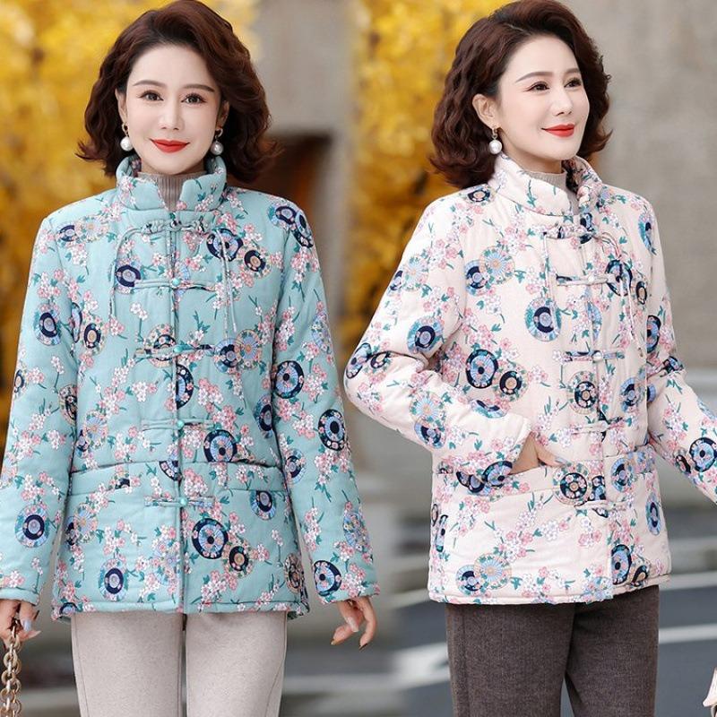 Women's small padded jacket winter new retro padded jacket piled and thickened padded jacket padded jacket buckle