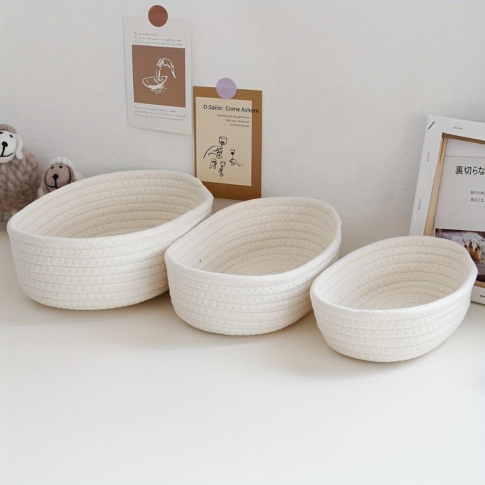 Woven Nordic Rope Storage Baskets Organize Boxs Desktop Sundries Organize Basket Sundries Key Cosmetics Storage