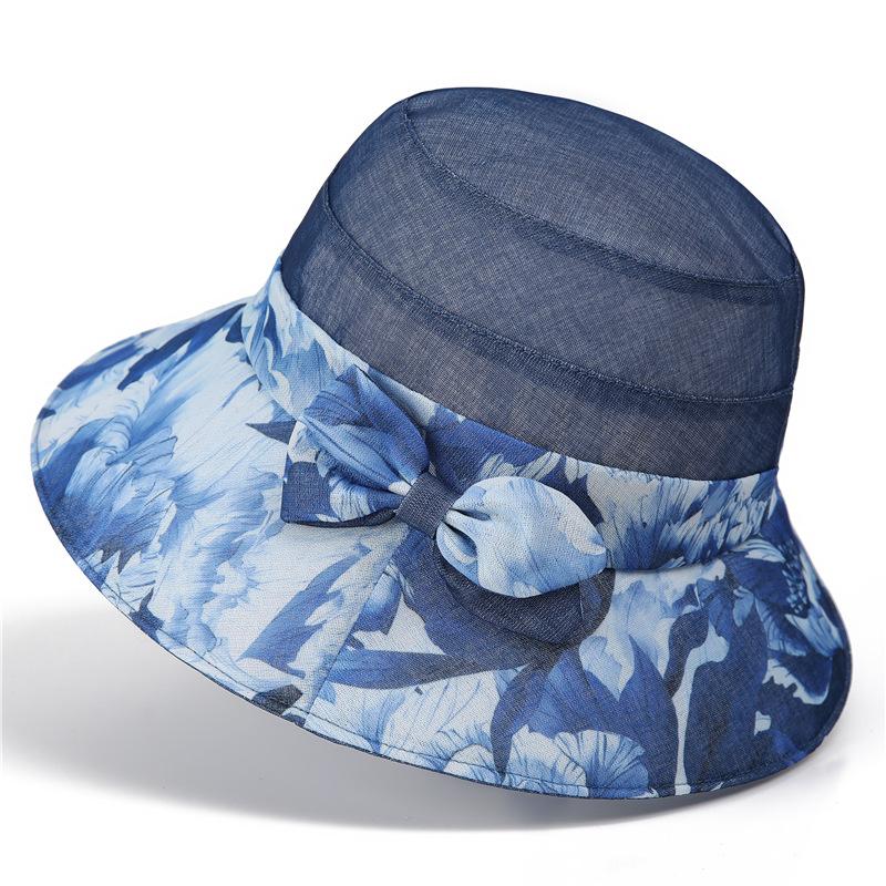Hat ladies spring and summer sunshade basin hat new thin breathable mesh sunscreen bucket hat