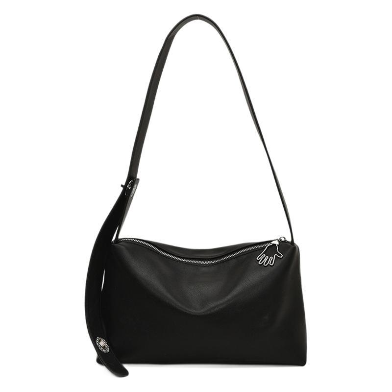 Painted leather bag women's large capacity cute trend lazy feeling one-shoulder crossbody bag commuter soft leather tote bag