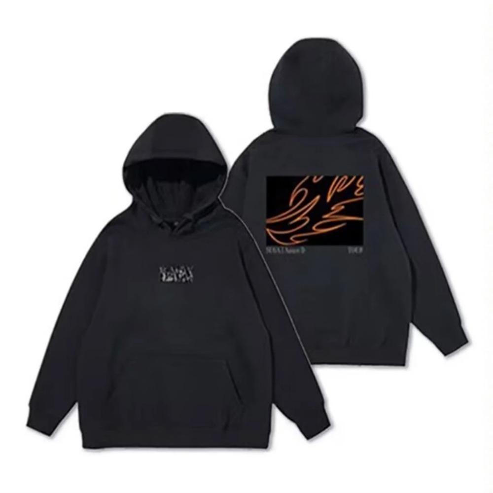 

Kpop Agusta D-Day Us Solo Tour кардиган с капюшоном длинный рукав ромбовидное пальто хлопок Y2K очень большой пуловер женский свитер с капюшоном M