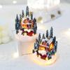 Luminous Small Christmas Village Decoration - LED Lighted Snow Scene, Perfect For Home