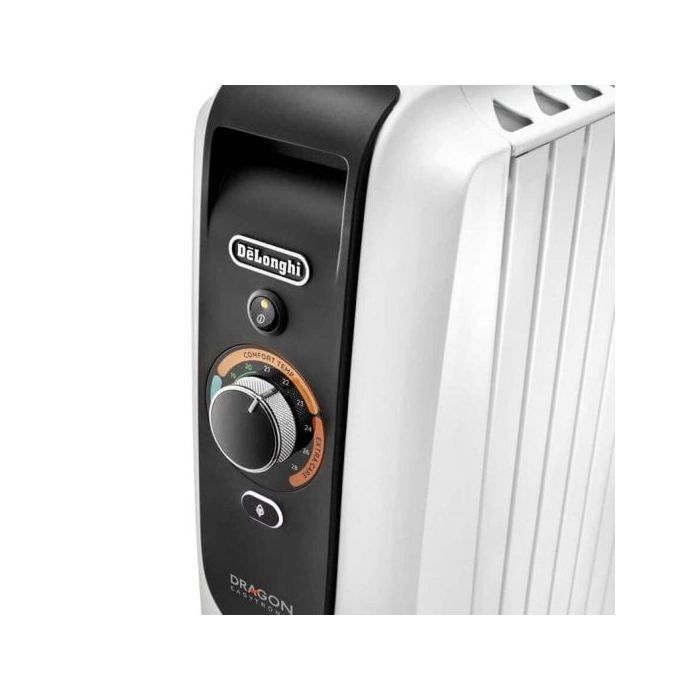 Radiador Eléctrico DeLonghi TRD50615E 1500W compacto con termostato programable y ruedas Smart Set