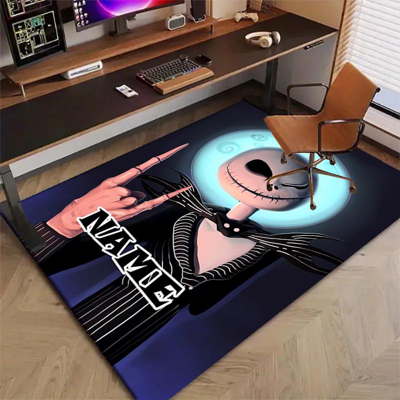 Custom Jack Mat Personalized Name, Polyester Washable Indoor Entryway Rug, Gift for Christmas, Easter, Thanksgiving Day