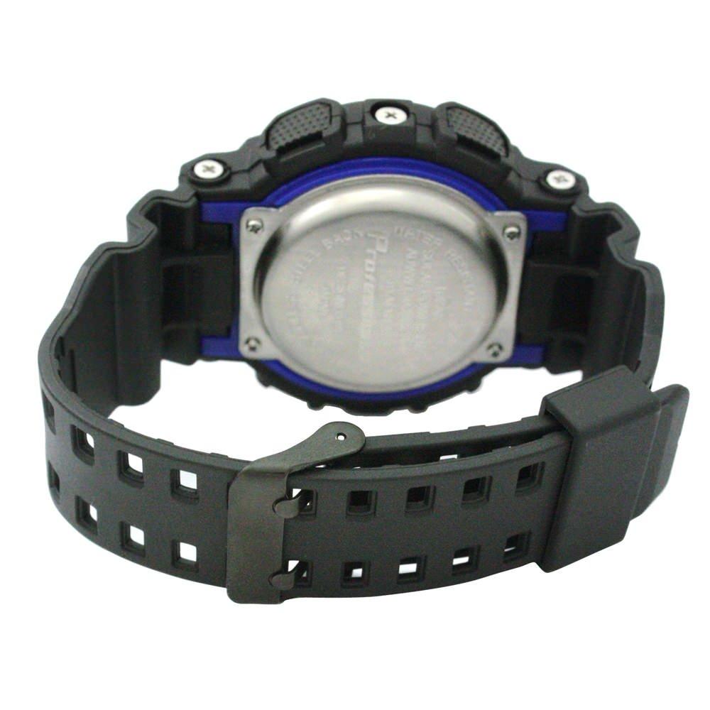 Arias ADWW15039RCSOL1 Men's Radio-Controlled Solar Digital Watch with Dash Function, Waterproof, Multi-Function, Backlight, Inverted LCD Display,