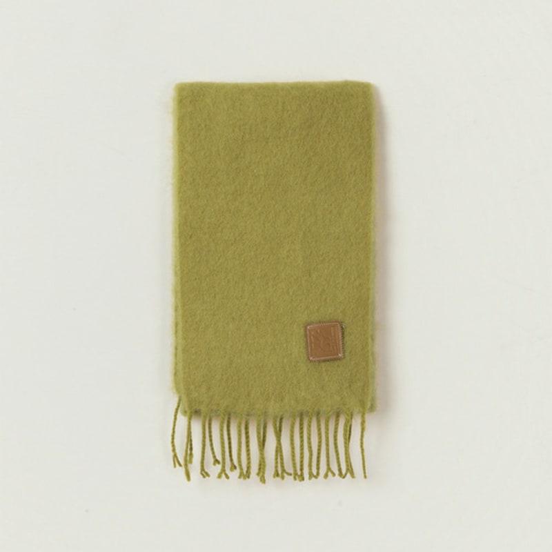 WISELY FROST MOHAIR WOOL MUFFLER_MUSTRARD