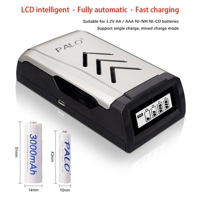 PALO 1,2V AA AAA nabíječka baterií Inteligentní USB nabíječka pro AA AAA Ni-MH Ni-CD dobíjecí baterie