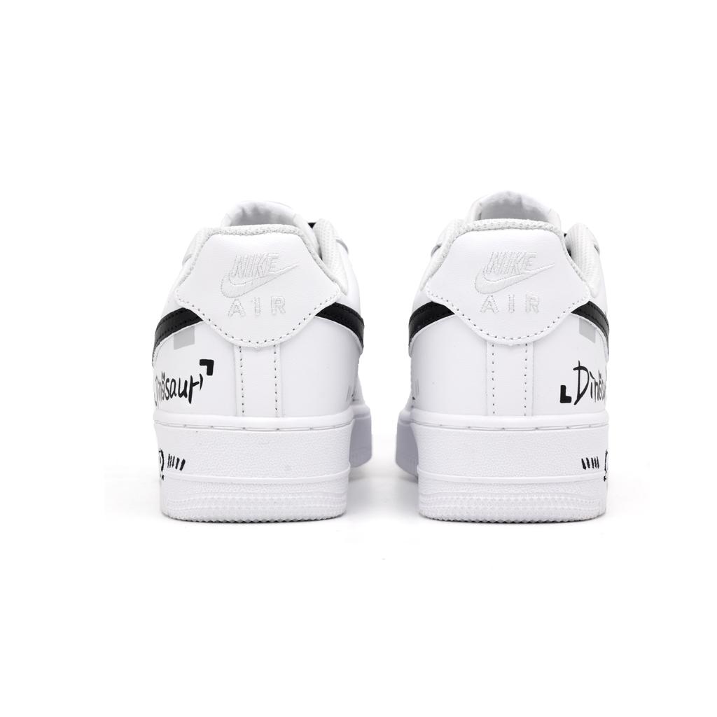 Nike Air Force 1 Graffiti Action Cow Leather Abrasion Resistant Slip Resistant Low Top Skateboard Shoes Unisex CW2288-111(Team997-)