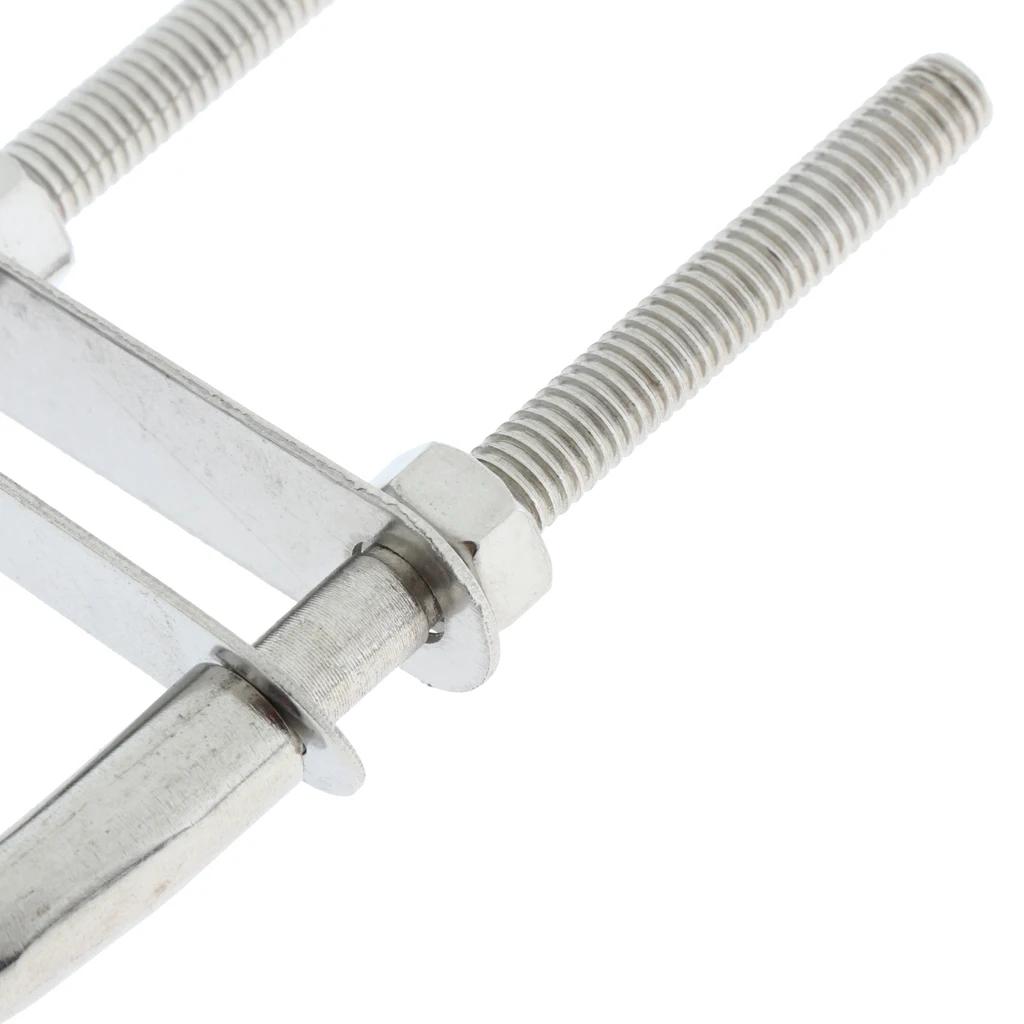Stainless Steel 304 Marine Rigging Bow Stern Eye U-Bolt for Boat Hardware Parts Pipe Clamp Stainless Steel Marine Bolt