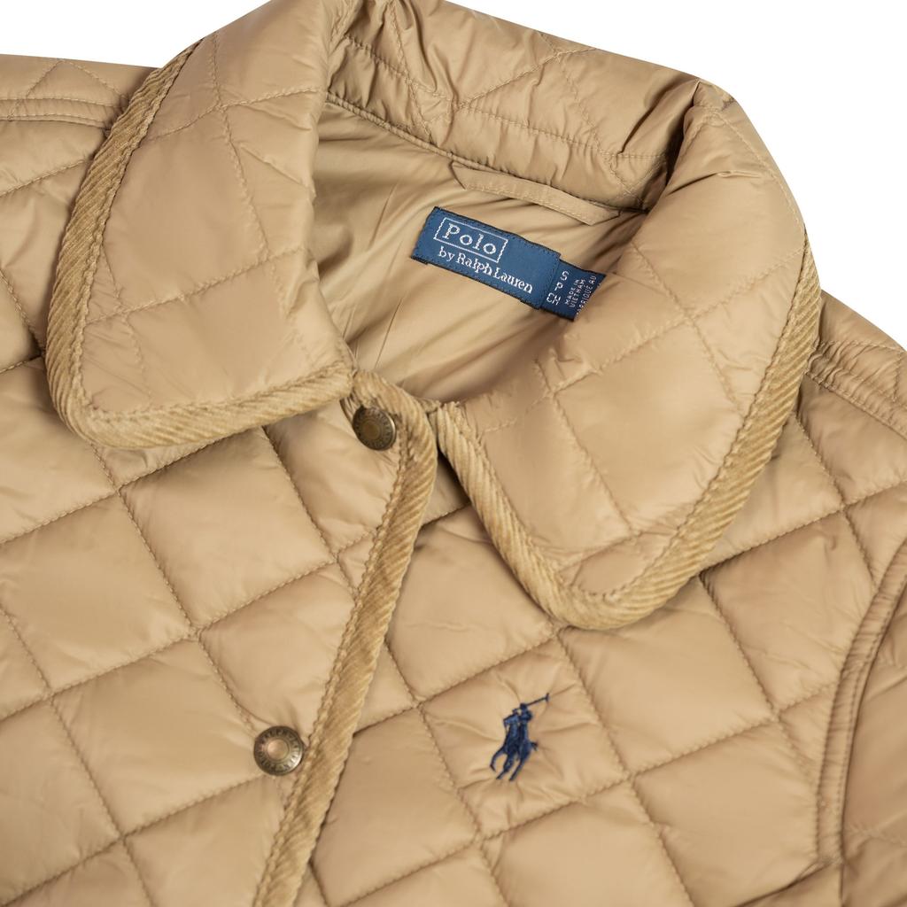 Polo Ralph Lauren Pony Logo Embroidered Diamond Long Sleeve Cotton Jacket Women Jackets 211940996-004
