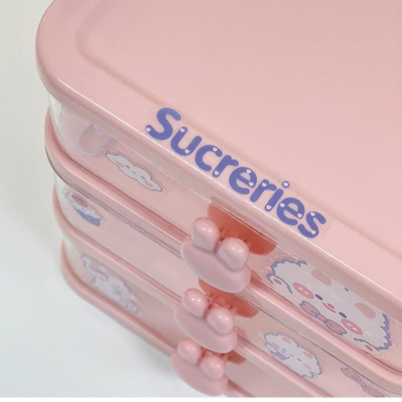 Schreibtisch-Aufbewahrungsbox Organizer Schülertisch Transparente Schubladenbox Niedlicher Aufbewahrungsständer für Kinder Haaraccessoires Organizer für Kleinteile