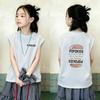 Korean Style Girls' Sleeveless Cotton Vest Top - Summer Casual Fashion for Kids