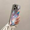 Custodia in Vetro Colorata con Farfalla e Mela Elettroplaccata per Apple iPhone 17 16 15 14 13 12 11 Pro Max Plus 16E 17Air Cover