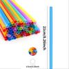 100-1000 Stück Mehrfarbige Plastikstrohhalme, Wiederverwendbar für Bars, Partys, Hochzeiten, Küche, Cocktails, Lässiger Stil, Kein Ca Prop 65 Warnhinweis