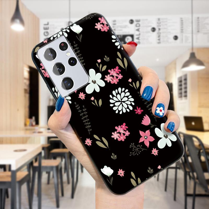 Womens Ladies Fashion Flower Pattern Silm Soft Silicone TPU Case Cover
