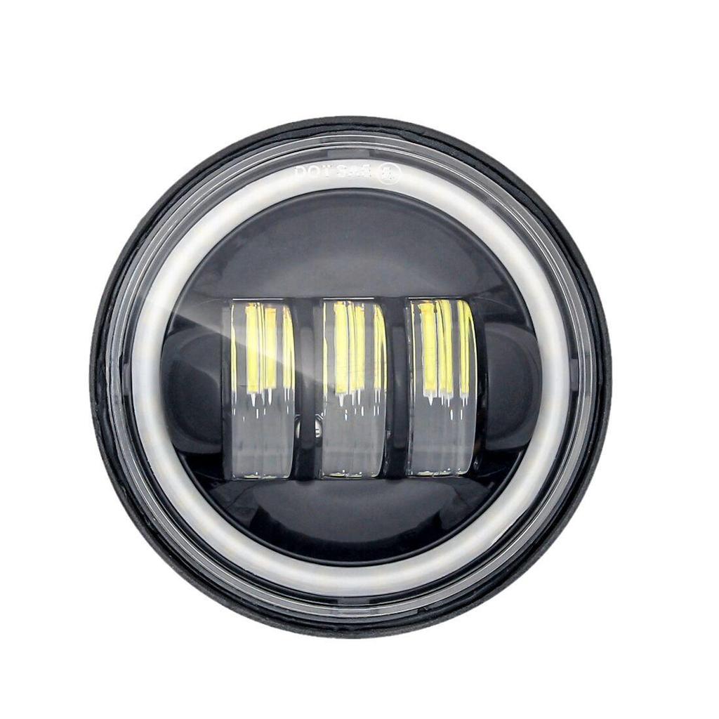Angel Eye LED Auxiliary Fog Lights for Harley Davidson Road Glide, Road King & Heritage - 4.5 inch