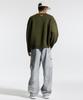 CREAM SODA LAB Big Graphic Jacquard Knit Sweatshirt Khaki