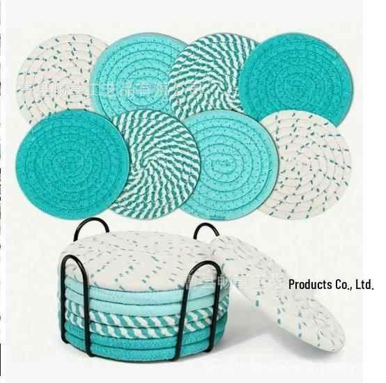 Nordic Cotton Rope Woven Placemat: Round Heat-Resistant Insulation Pad for Kitchen or Dining Table