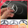 New 2025 Hot 52/58mm ABS Car Steering Wheel Emblem with Pins Cover for Mercedes Benz AMG A63 W166 W212 W213 W246 W176 W177 W205
