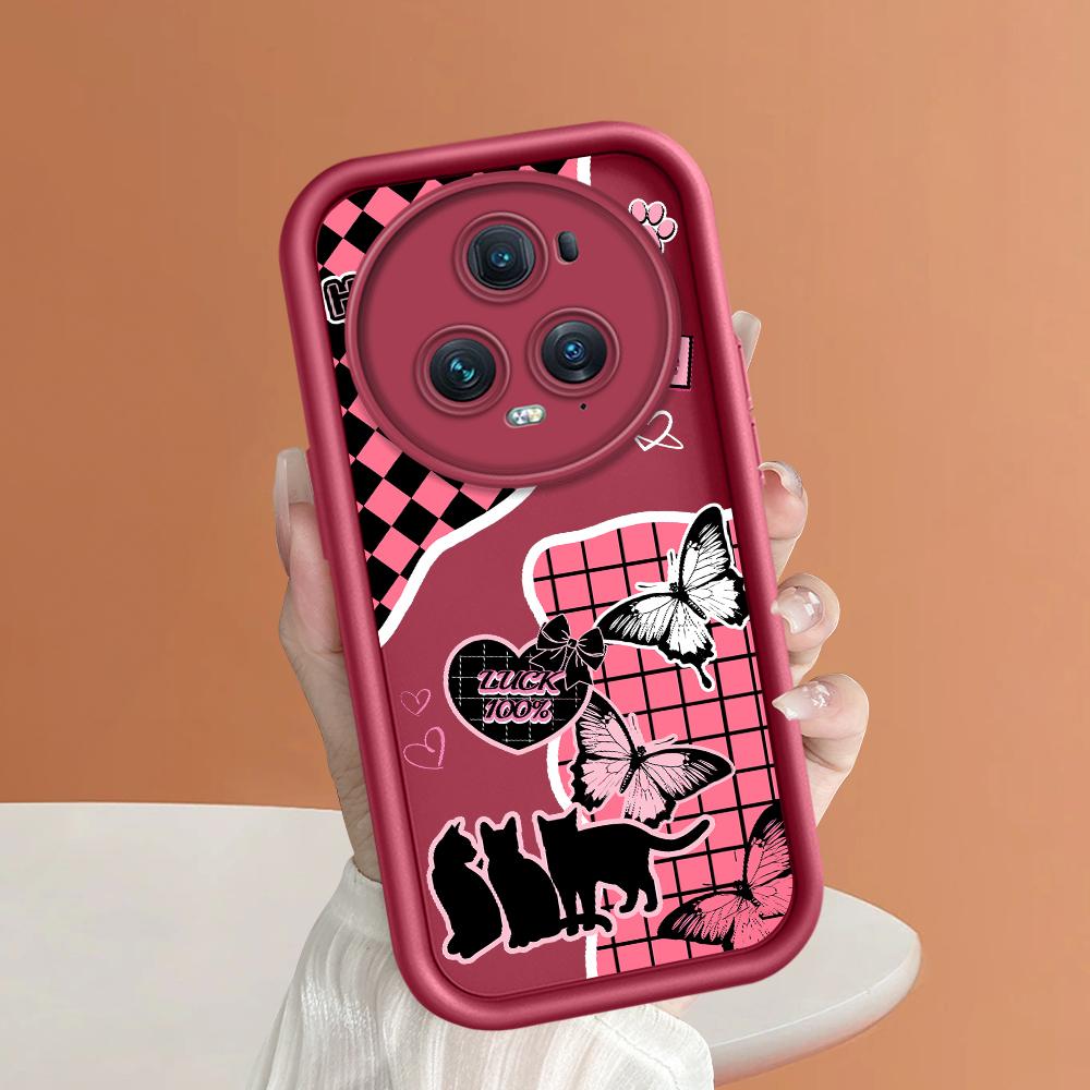 Soft Silicone Square Ladder Printing Pattern Phone Casing Full Cover Camera Shockproof Protection Rubber Case for Huawei Honor