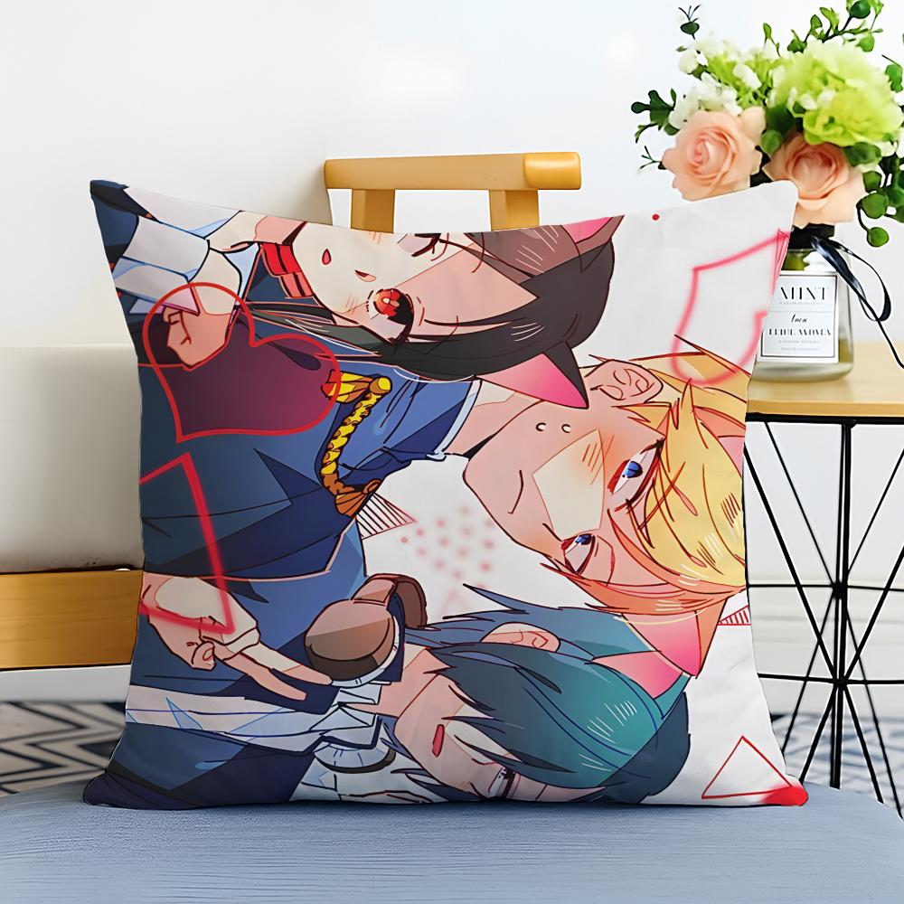 KKaguya sama Love is War Cushion Cover Washable Linen Pillowcase Soft  for Sofa Bed Cozy Home Room Decor
