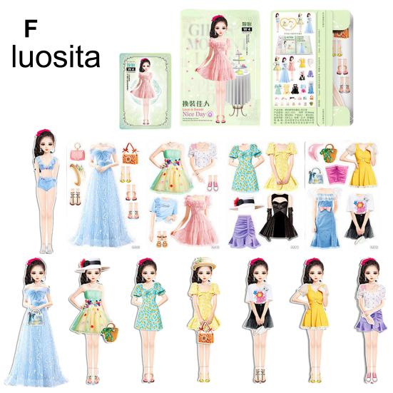 Magnetic Princess Dress Up Paper Doll, Pretend Play Toy, Smooth Burr-Free, Encourage Creation, Funny Clothes Dress Up Puzzle Game