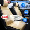 Built-in Fan Cooling Car Seat Cushion Cover Air Ventilated Fan Conditioned Cooler Pad 3 Speeds Car Seat Cushion Cover 12V