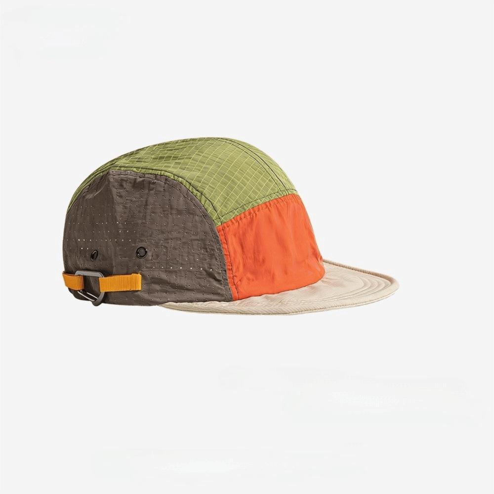

5-panel Men Baseball Caps Color Matching Breathable Quick Drying Cap Sun Protection Lightweight Duck Tongue Cap помаранчевий
