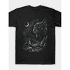 French Bulldog Howling At Moon T-Shirt - Retro Vintage Pet Owner Gift Suitable for Men And Women, Relaxed Fit Crew Neck Casual Shirt with Frenchie