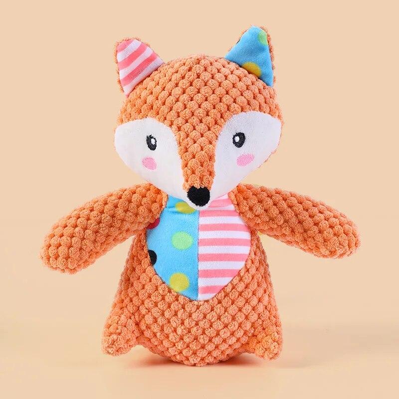 Dog Toys for Small Large Dogs Animal Plush Dog Squeaky Toy Puppy Chew Toys Bite Resistant Pet Toy With Sounding Collision Color