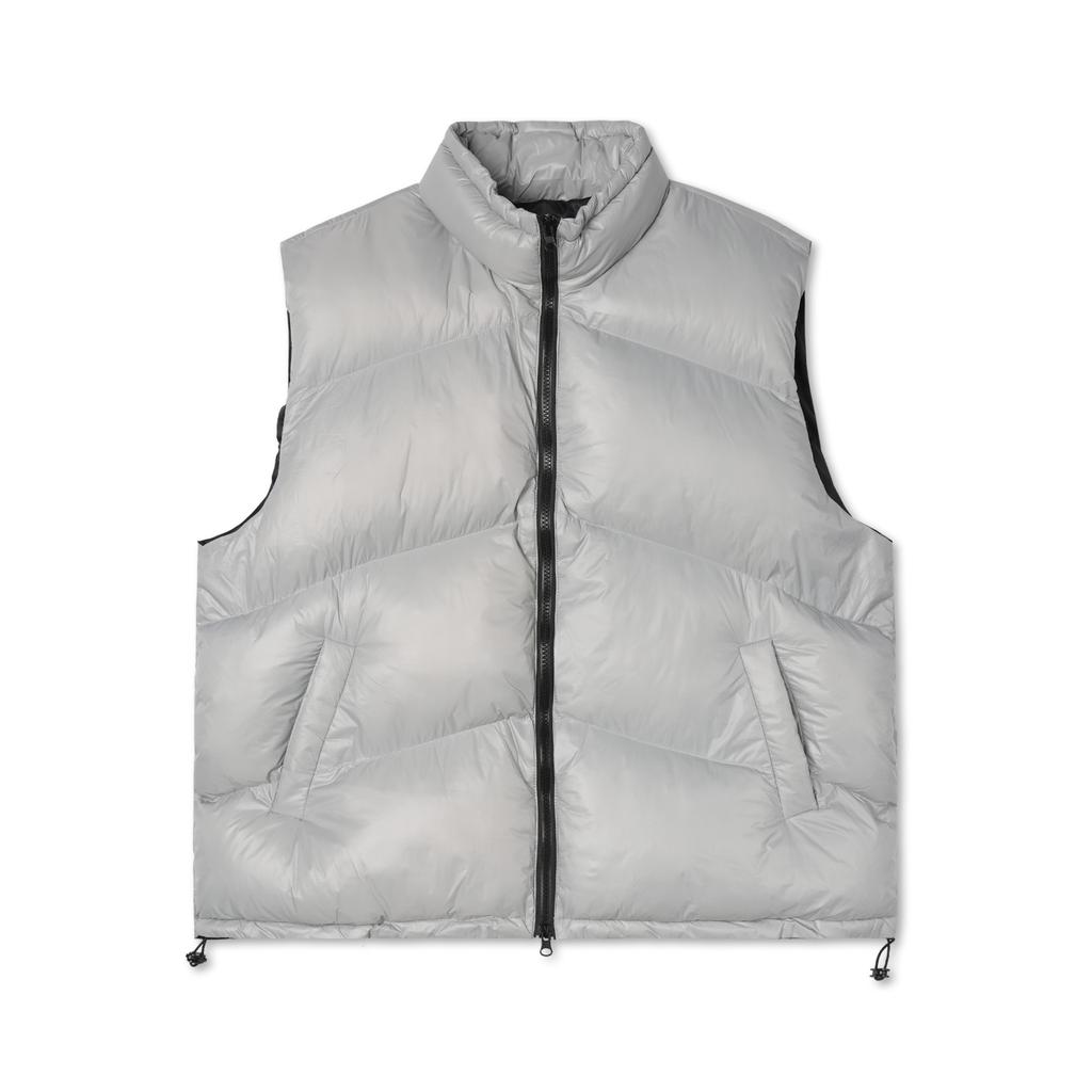 Apostrophe Comma High-Gloss Angle Padded Vest (Grey)