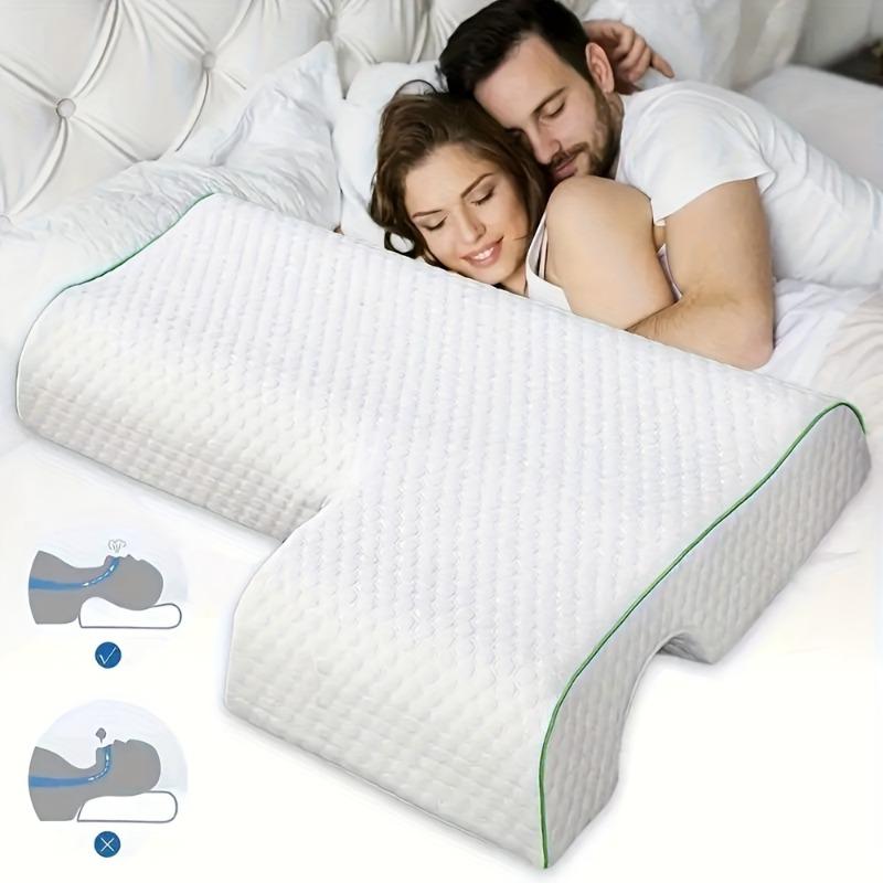 1Pcs Arched Cuddle Pillow for Couples Slow-Rebound Memory Foam Pillow with Arch Support Hand Pillow for Arm Rest & Noon Breaks