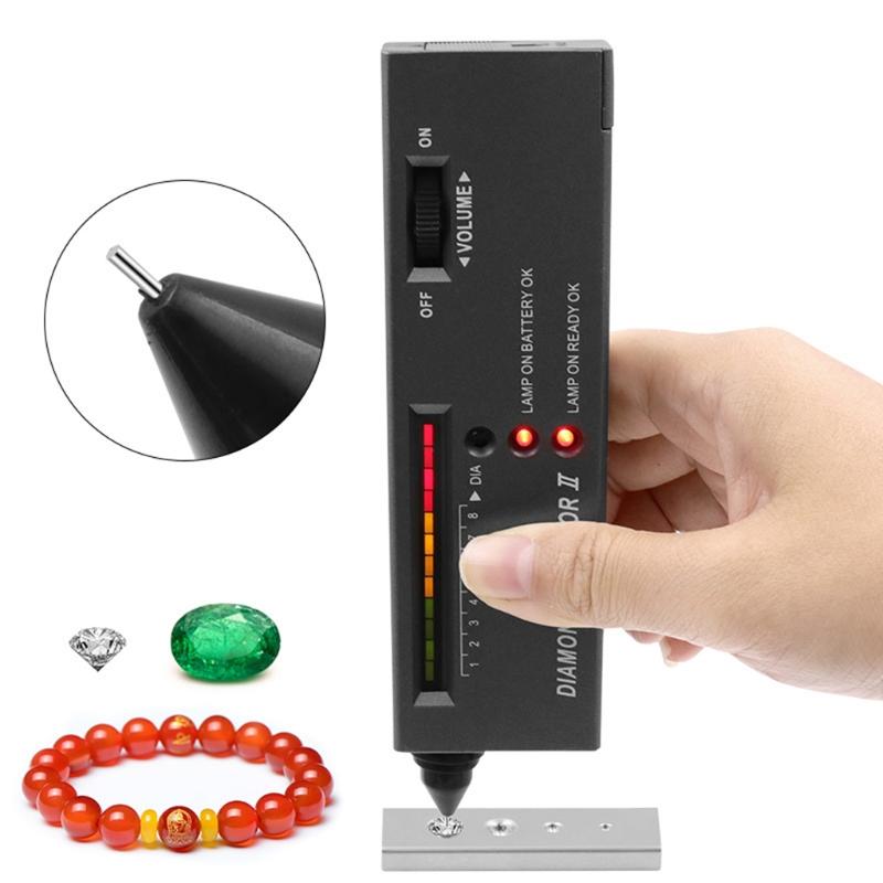 Diamond Gems Tester Pen Portable Gemstone Selector Tool LED Indicator Accurate Reliable Jewelry Test Tool Replacement