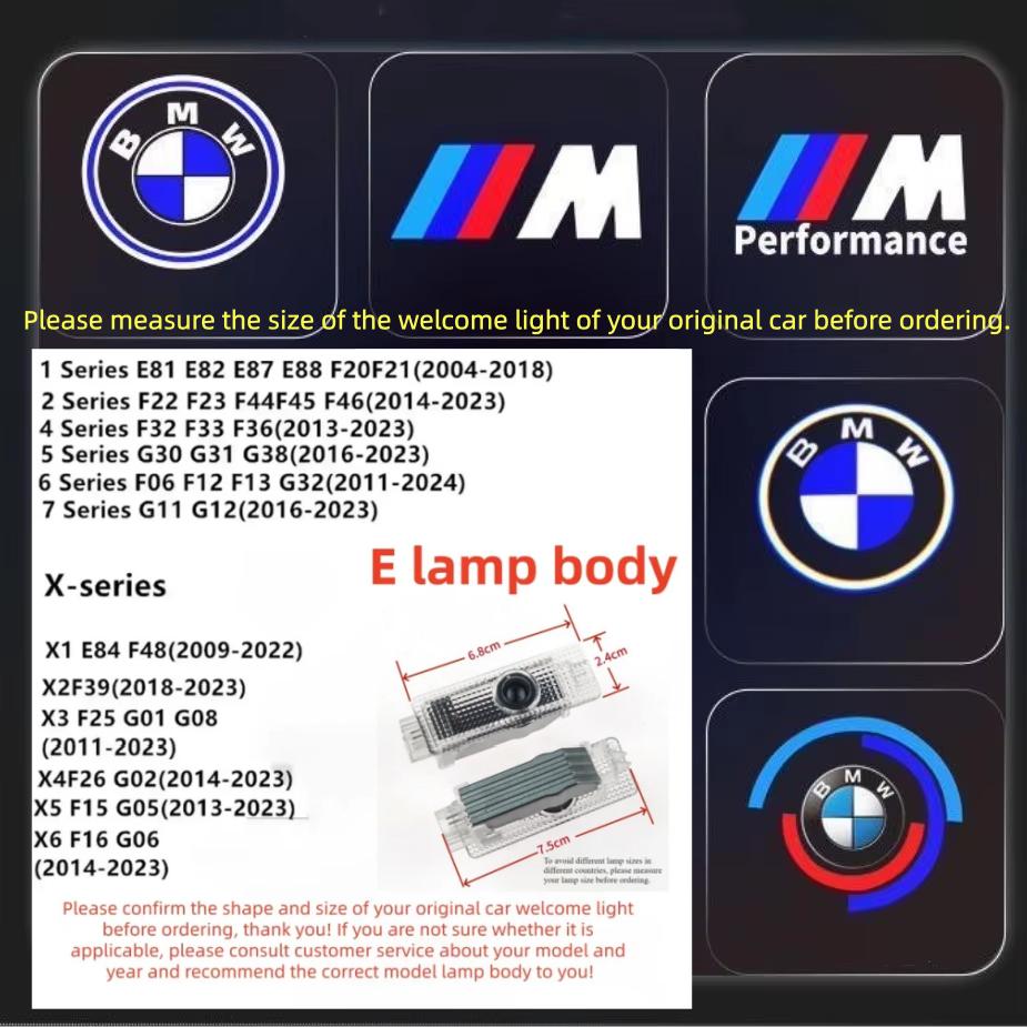 For BMW Series ECar door LED light Welcome logo for BMW M X1 X2 X3 X4 X5 X6 X7 F15 E90 E92 E60 E61 E65 F01 F02 F15 F30 M5 G30 G38 lighting.