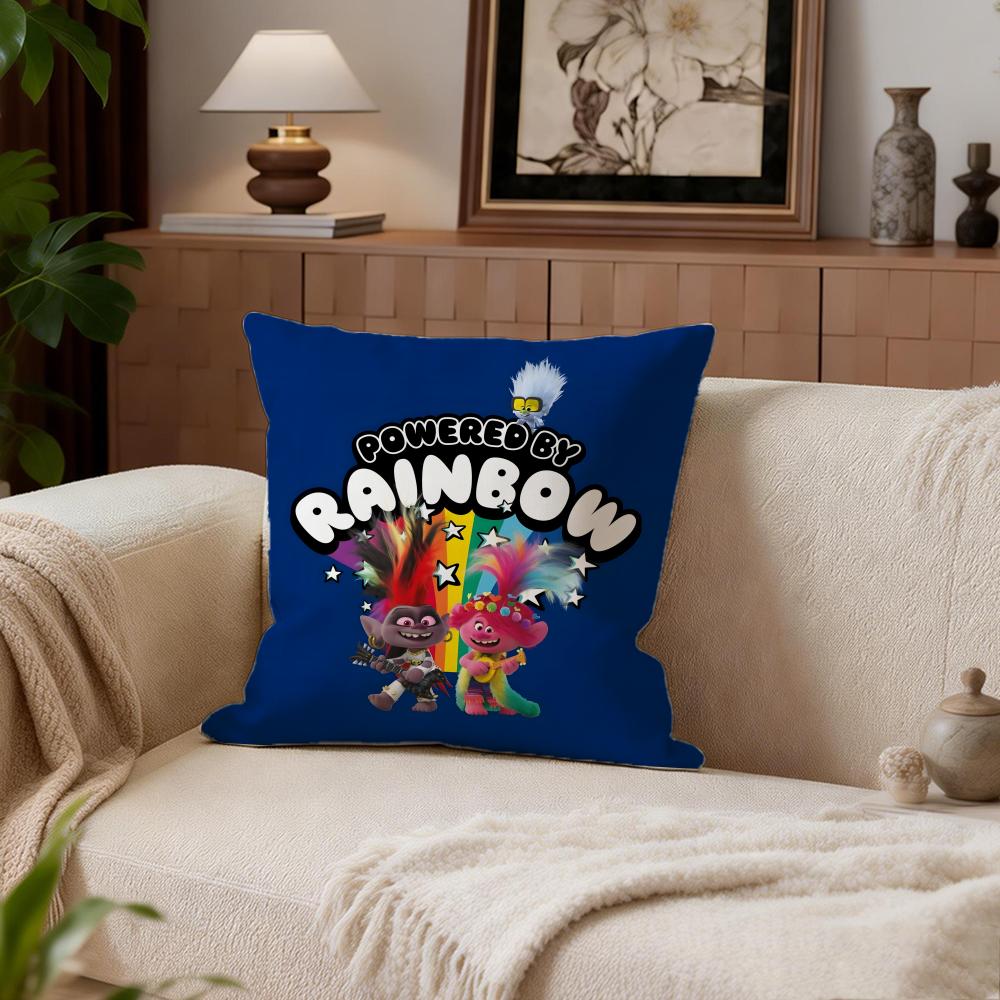 Kids Trolls Cushion Cover Cushion Cover Set 4Pcs 50x50 45x45 40x40 Pillowcase Decorative Sofa Home Decor