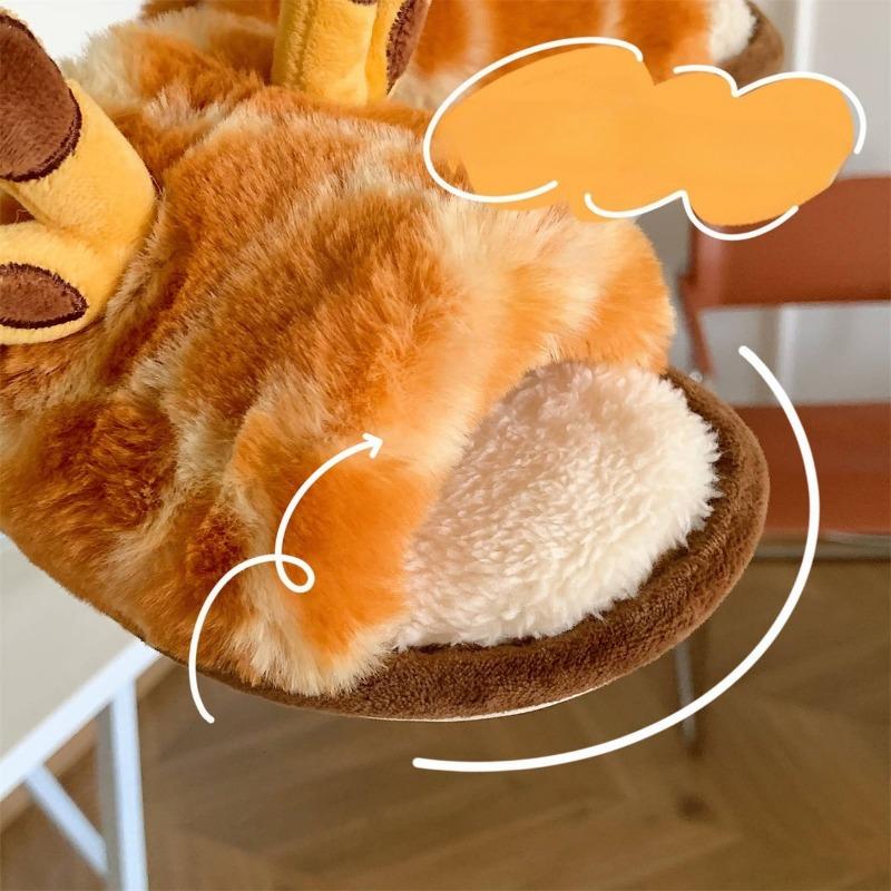 New Indoor Warm Cotton Shoes for Women In Winter and Cartoon Plush Shoes for Students At Home