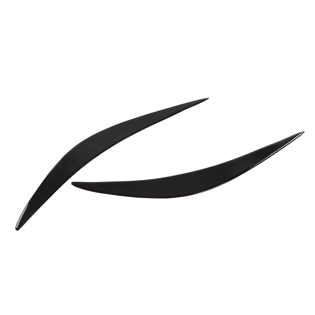 2pcs Headlight Eyebrow Glossy Black Abrasion Resistance Replacement for Infiniti Q50 2014‑2019
