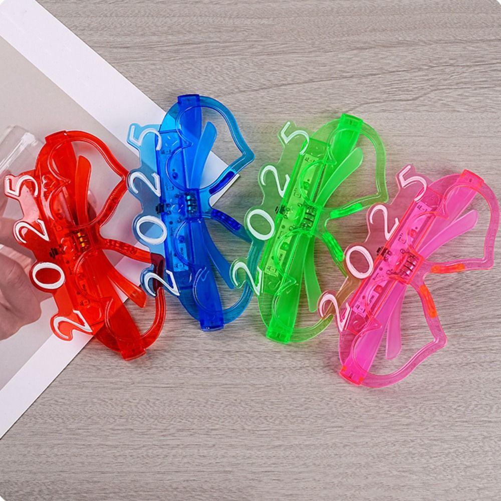 Photographic Ornaments 2025 LED Glow Glasses Light Up New Year Party Glasses  Decorations