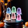 10PCS Mini Luminous Ghost Ornaments Cute Resin Halloween Decorations DIY Kids Toys Home Decor Party Favors Halloween Gifts