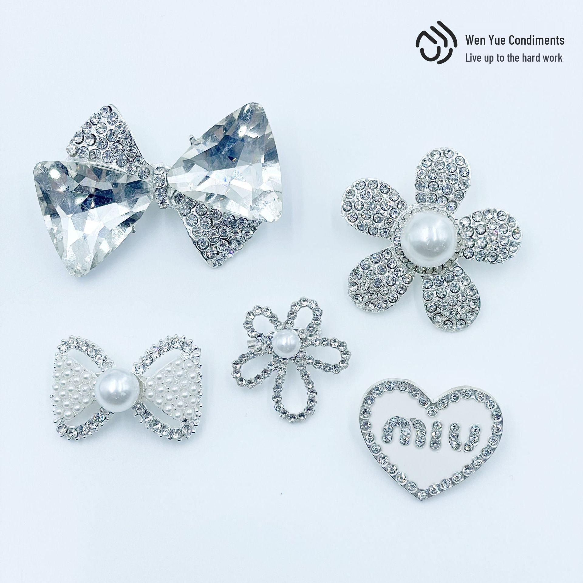 

Korean Style Flower Bow Rhinestone Brooch – DIY Children s Jewelry and Accessory
