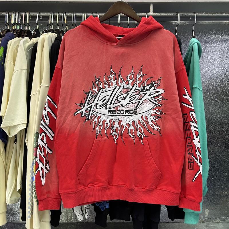 [Autumn and Winter Series] Fog High Street Washing Water Old Heavy Industry Head Printing Casual Sweater Couple Hoodie