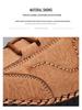 Lässige Lederschuhe für Herren: Handgenäht, Weiche Sohle, Große Größe, Modisch für Frühling und Herbst.