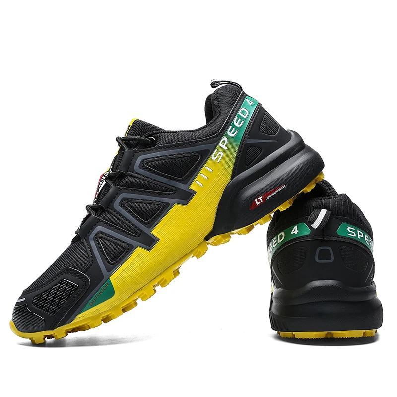 Men's Waterproof Hiking Shoes Outdoor Training Shoes Lace Up Anti Slip Climbing Shoes Wear-resistant Hunting Climbing Sneakers