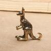Brass Kangaroo Figurines Exquisite Carved Texture Retro Finish For Home Desktop Garden Decor Collection Gifts