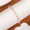 Kinitial Exquisite and Fashionable Laser Plated Ankles, Simulated Freshwater Pearl Chain Ankles, As an Anniversary Gift for Her